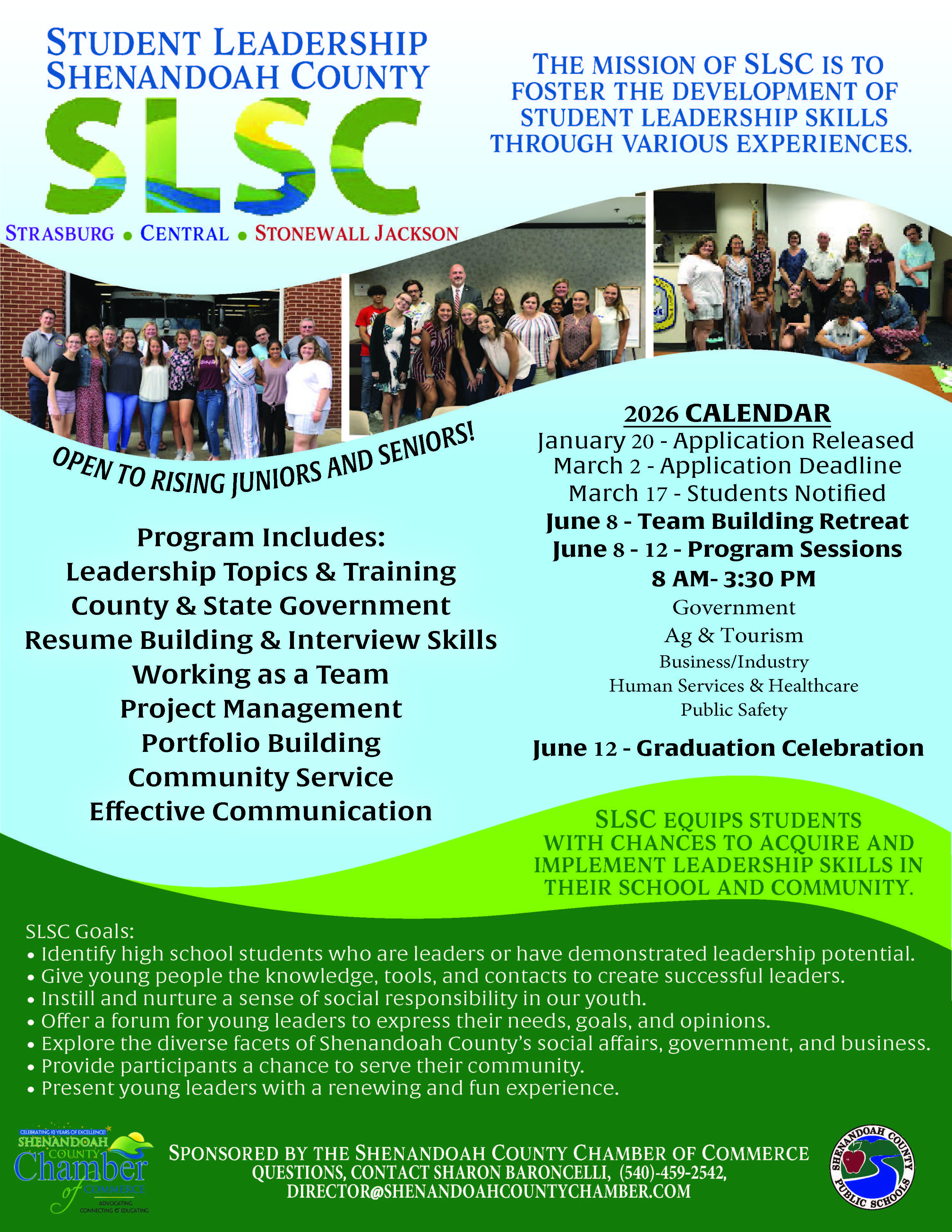 Student Leadership Shenandoah County Program Applications Open